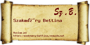 Szakmáry Bettina névjegykártya