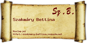Szakmáry Bettina névjegykártya